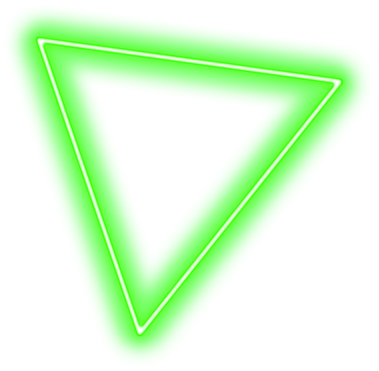 Glowing Green Neon Triangle